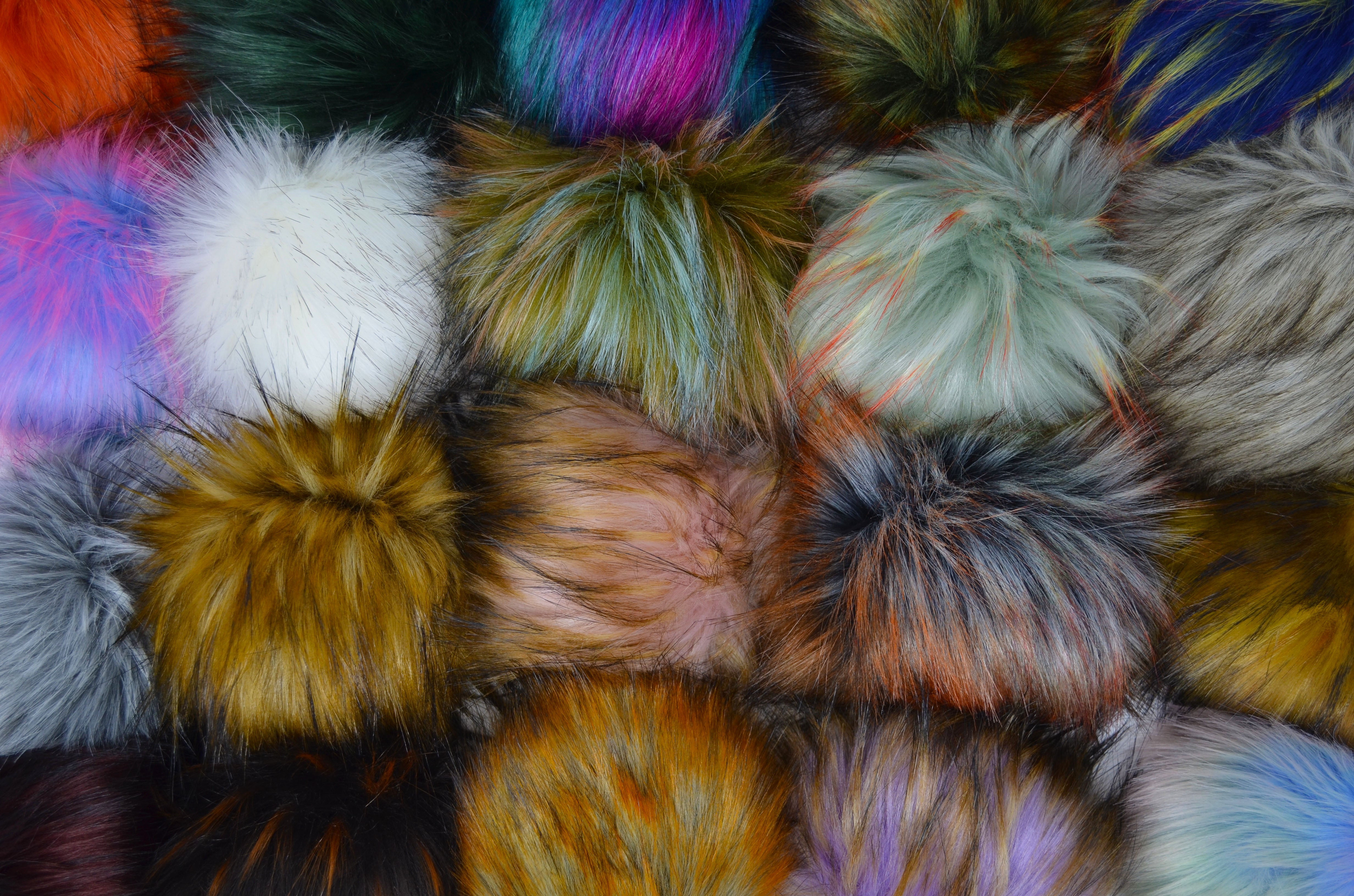 Faux Fur Pom Poms for knit hats