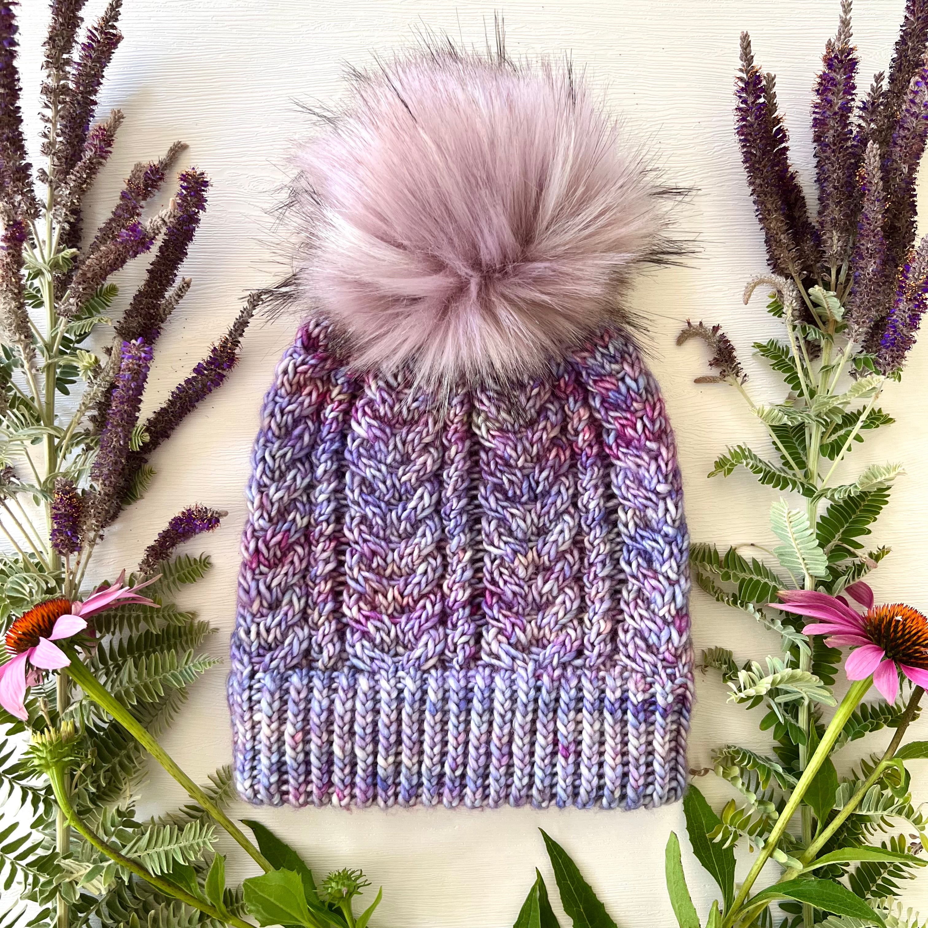 Sandpiper Beanie knitting pattern knit with malabrigo mecha yarn 