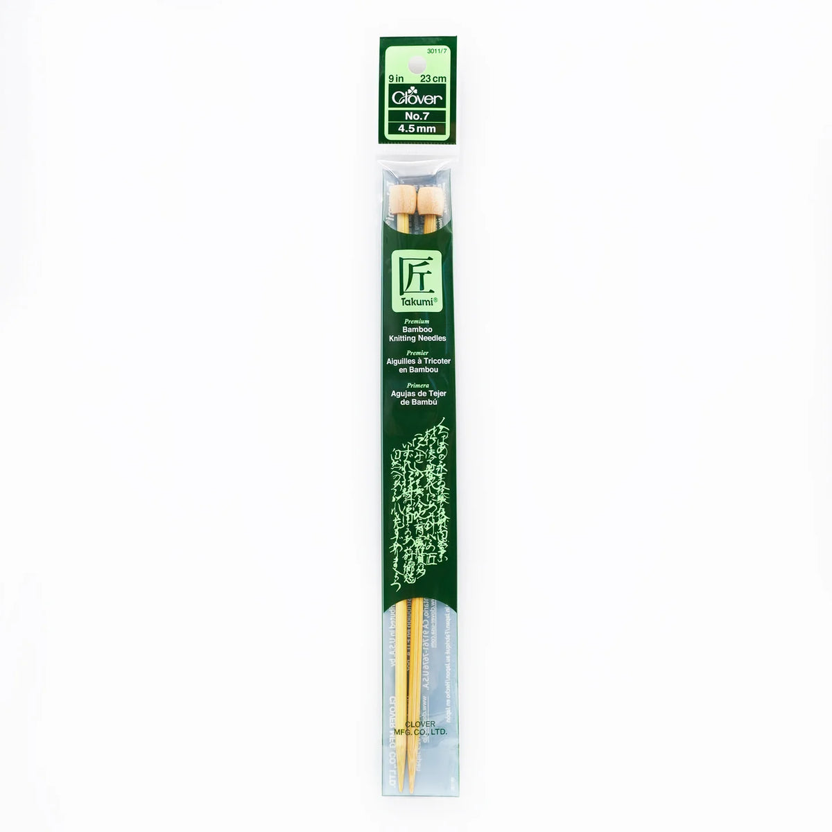 Clover 9" single point size US 7 (4.5mm)