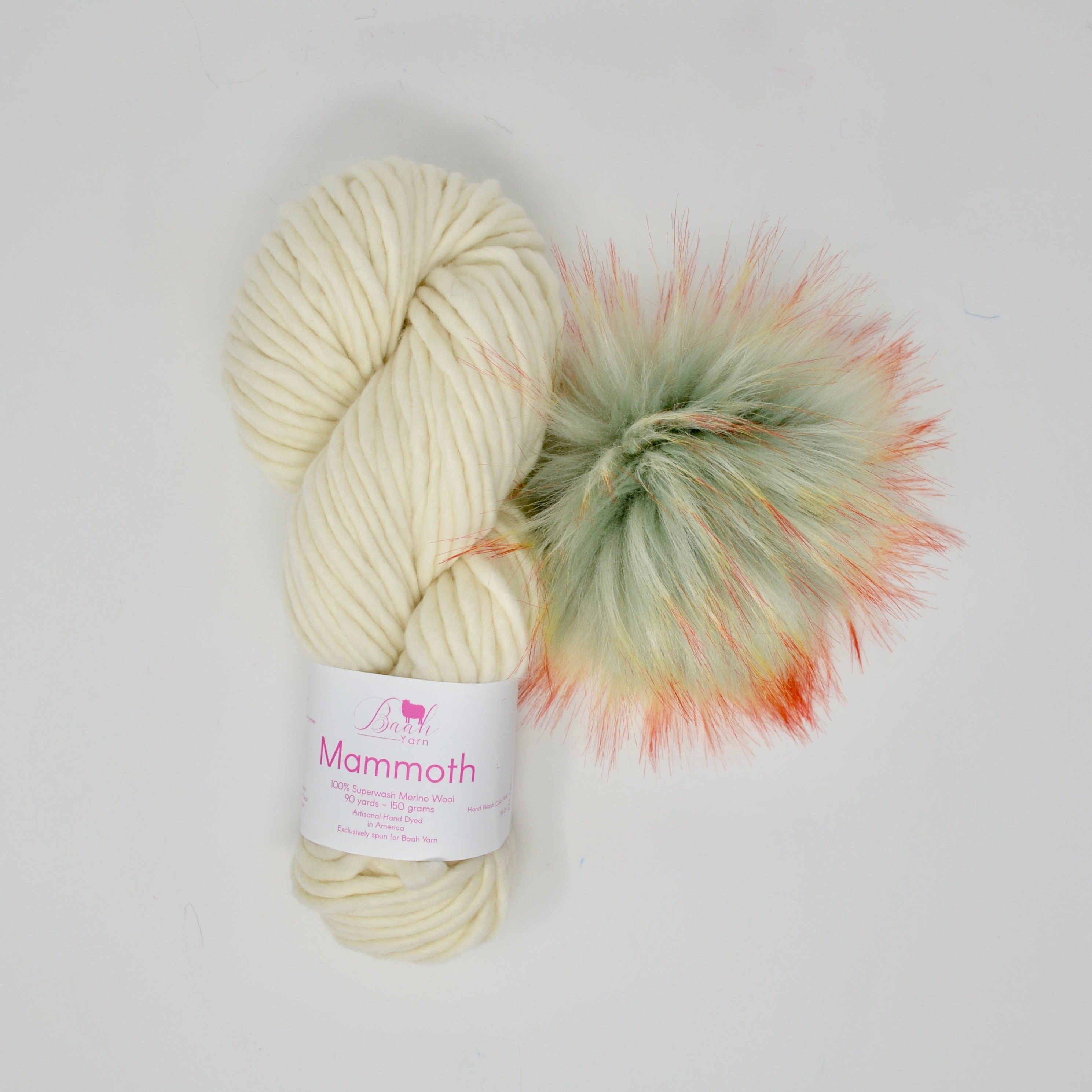 Super Bulky Skein + Pom Kit (La Perla/Fire Fox)