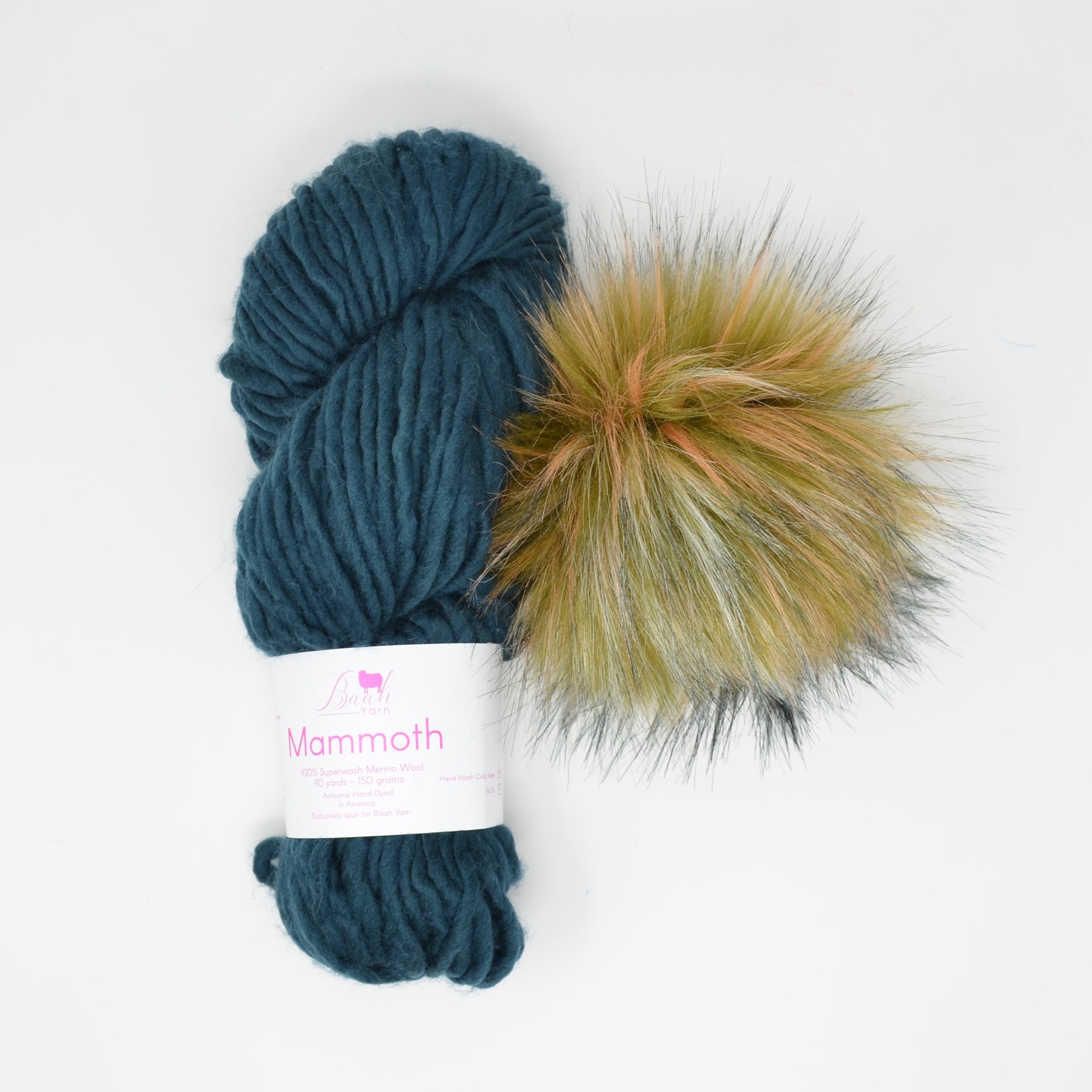 Super Bulky Skein + Pom Kit (Blue Winged Teal/Mossy)