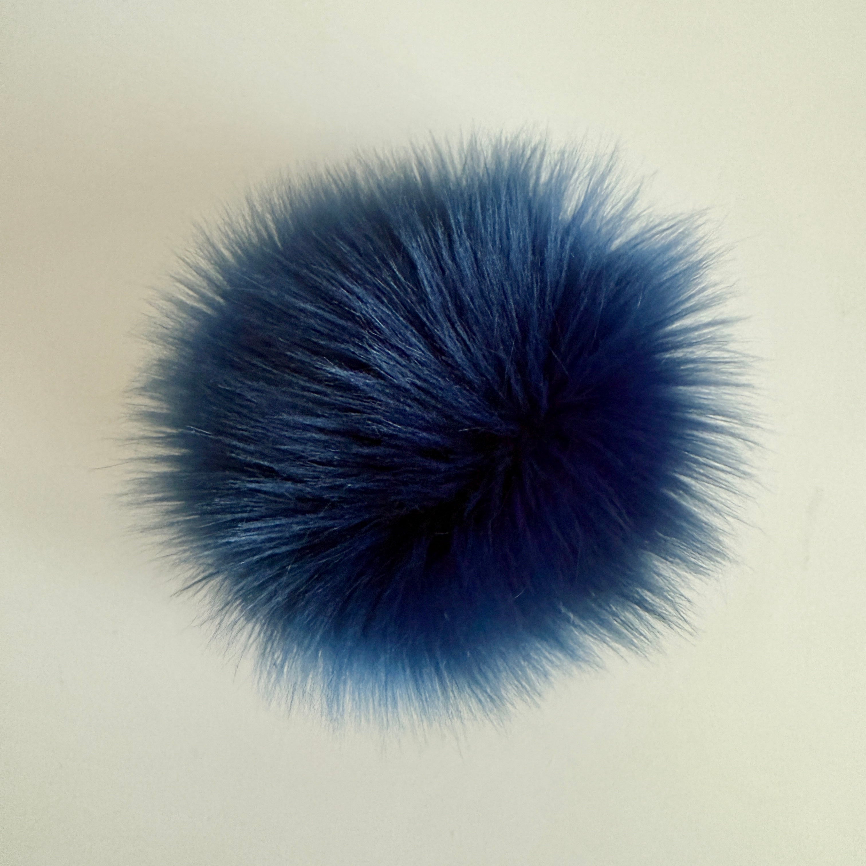 BLUEBERRY luxury faux fur pom pom