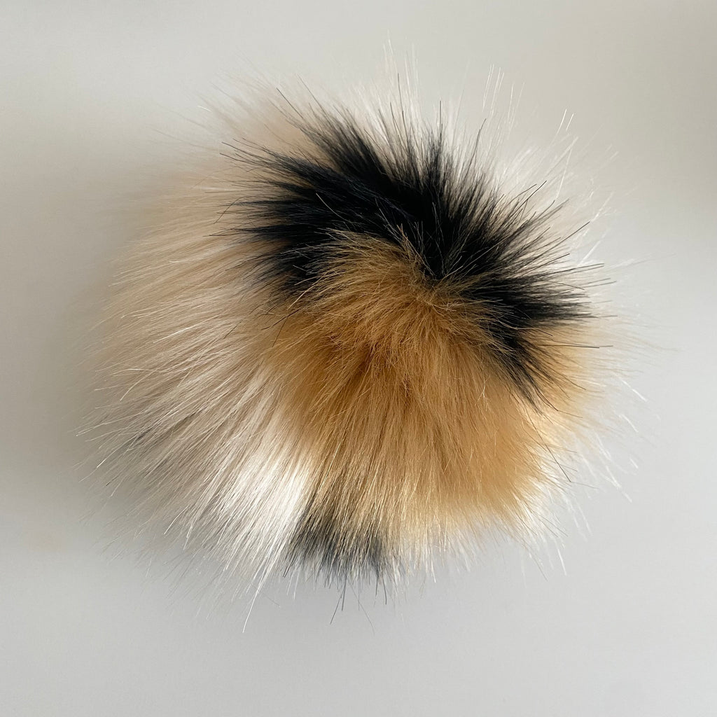 MEGAN luxury faux fur pom pom