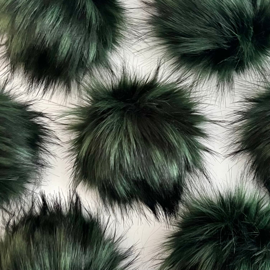 EMERALD luxury faux fur pom pom