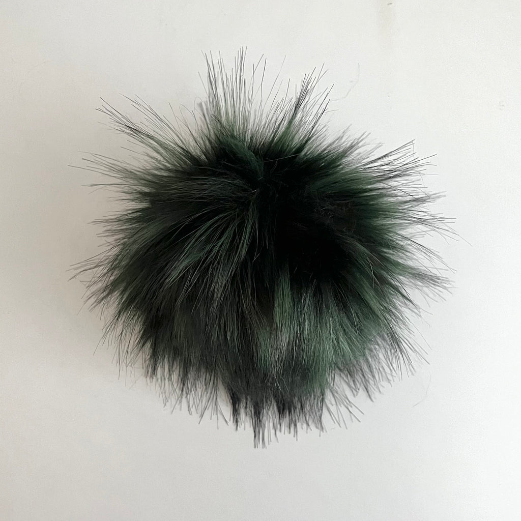 EMERALD luxury faux fur pom pom