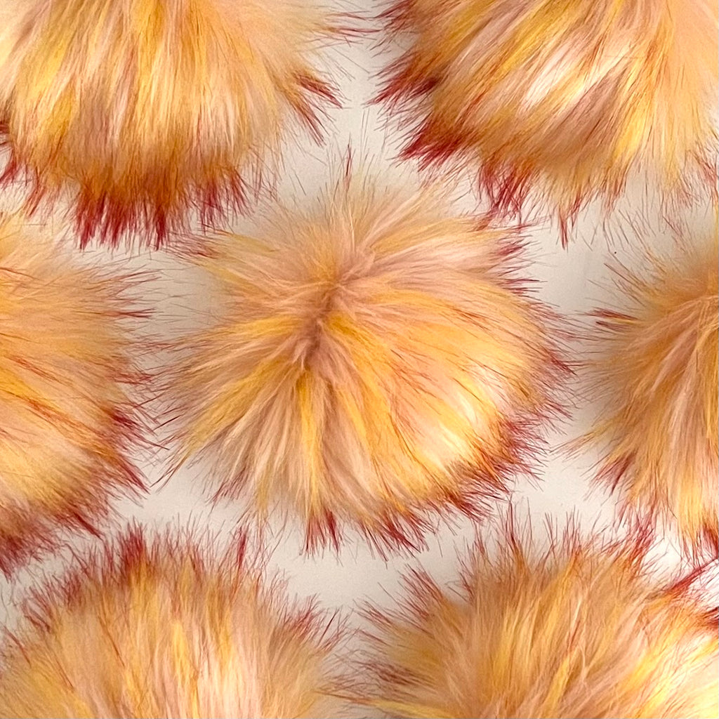 ROCK STAR luxury faux fur pom pom